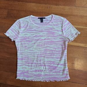 Mesh Leopard Print F21 Crop Top